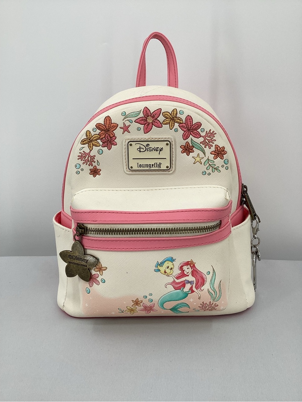 Loungefly Cream & Pink The Little Mermaid Mini Backpack